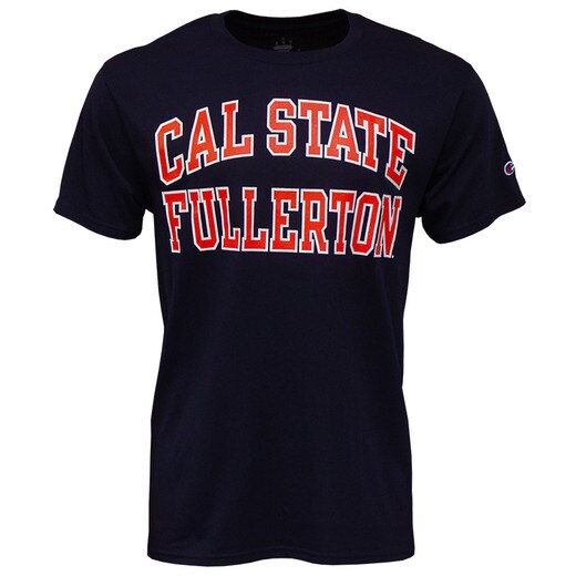 Champion Cal State Fullerton Retro Spellout Tee - Navy